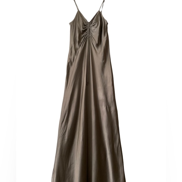 NWOT ZARA  Satin Effect dress with spaghetti straps. Size Small - Picture 1 of 7